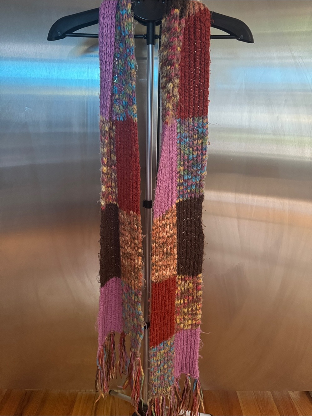 Multicolor Patchwork Knit Scarf - Women Accessories